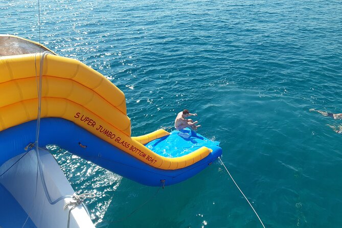 2.5 hour Glass Bottom Boat Trip, Snorkeling, Sliding and Fun - What this Paphos boat trip is really like