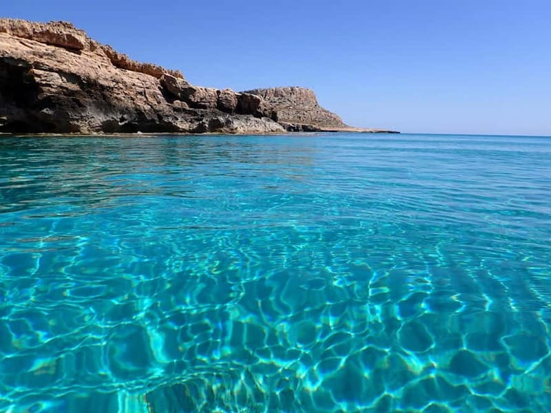 5-hour Cape Greco Caves kayaking + Snorkelling trip - Swimming beneath Lovers’ Bridge