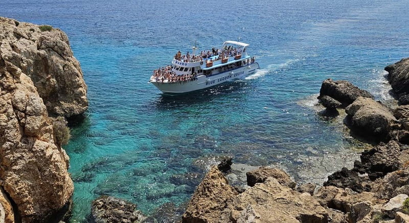 Ayia Napa: Blue Lagoon & Turtle Cruise with Optional Lunch - Leaving Ayia Napa Harbour at 9:30