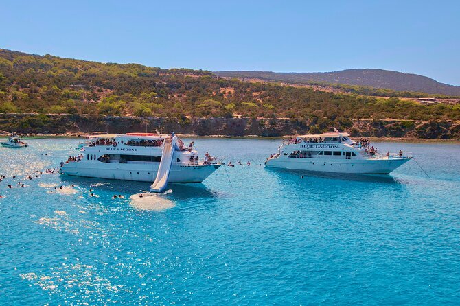 Blue Lagoon (Akamas) Bus & Boat Tour with Water Slide From Paphos - The Blue Lagoon swimming stop