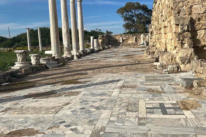 Day Tour to Famagusta, Ghost Town & Ancient Salamis - Walking through the ancient city of Salamis