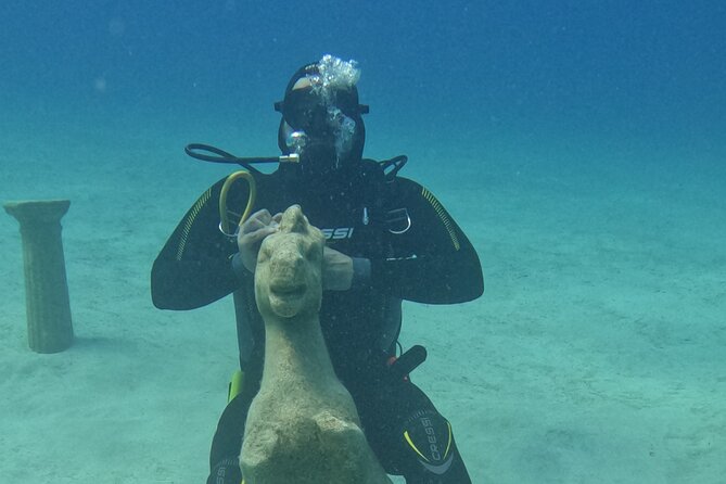 Dive The Rock (Scuba Diving Experience in Protaras) - Green Bay, fish, turtles, and underwater statues