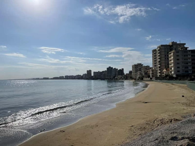 From Aya Napa/Protaras: Varosha Ghost Town Tour on a Red Bus - The beaches and empty buildings