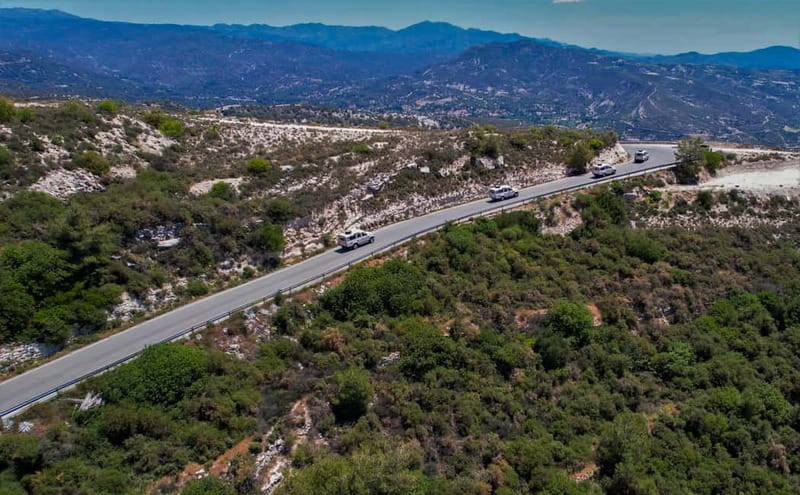 From Larnaca: Grand Tour Jeep Safari - From Larnaca hotels to the Dipotamos Reservoir
