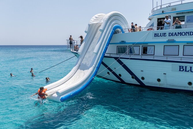 From Latchi: 3 hrs Blue Lagoon Akamas Cruise & large slide - Seeing the Akamas from the water
