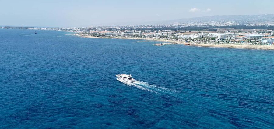 FROM PAPHOS: 1.5 HRS Glass Bottom Boat Cruise with swimming - The short swim and snorkeling stop