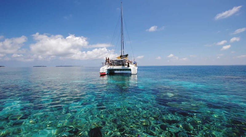 From Protaras: Catamaran Cruise to Blue Lagoon - Seeing Varosha from the sea