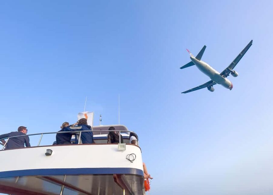 Larnaca Bay Cruise with Snorkeling - Mackenzie Beach and the low-flying planes