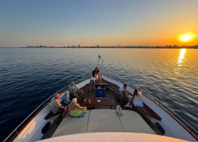 Sunset Cruise with a Glass of Wine