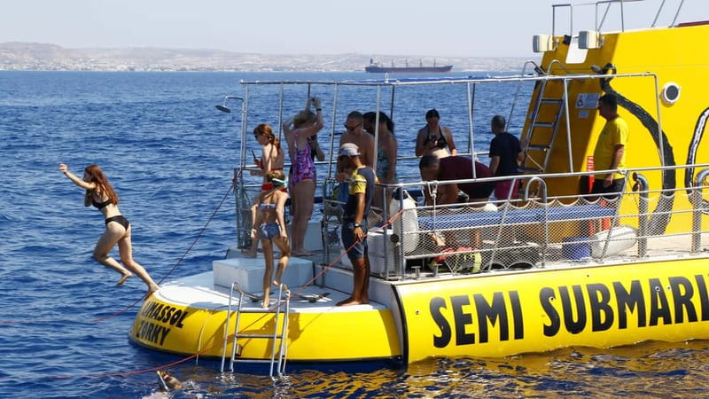 Larnaca: Yellow Submarine Swim Cruise with Unlimited Drinks - From Larnaca Marina to the open sea