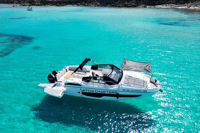 Luxury Charter on Blue Lagoon Flyer (Karnic CS10) to Blue Lagoon - Leaving Latchi for the Akamas Coast