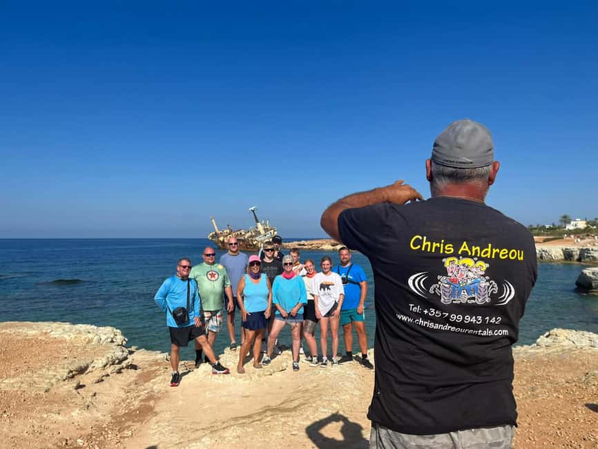 Paphos: Buggy Tour Akamas incl and Adonis Falls - Sea Caves and the shipwreck photo stop