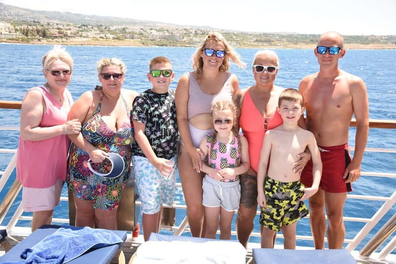 Paphos: Wave Dancer Half-Day Cruise with BBQ and Open Bar - Swimming near Coral Bay