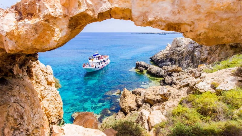 Protaras: Turtle Cove & Blue Lagoon Cruise - Lover’s Bridge and the coastal caves