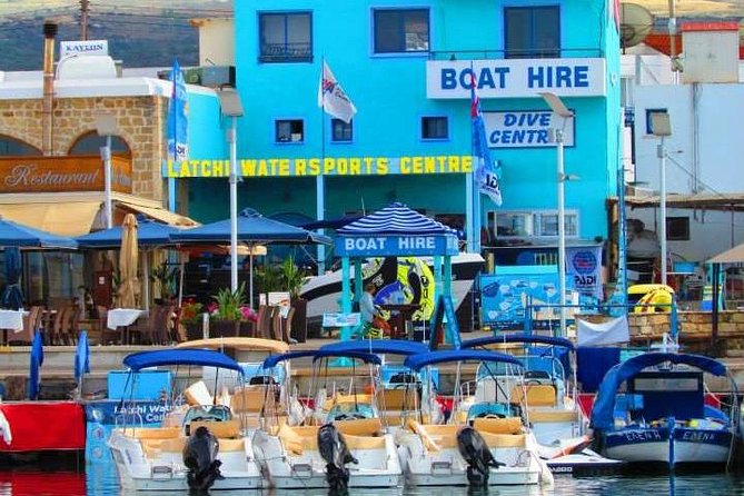 Self-drive Amathunta Private Speedboat to Blue Lagoon, Caves etc - Taking the wheel at Latchi Harbour