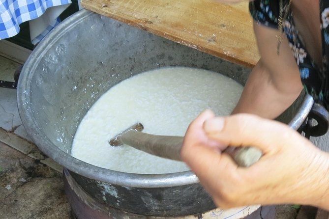 Troodos Mountains Halloumi Making: All Inclusive Workshop & Tour - Making halloumi and anari with a local producer