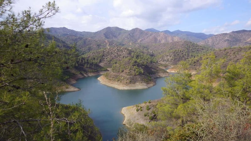 Walk around Pano Lefkara village and Lefkara lake - A quiet road beside Lefkara Lake